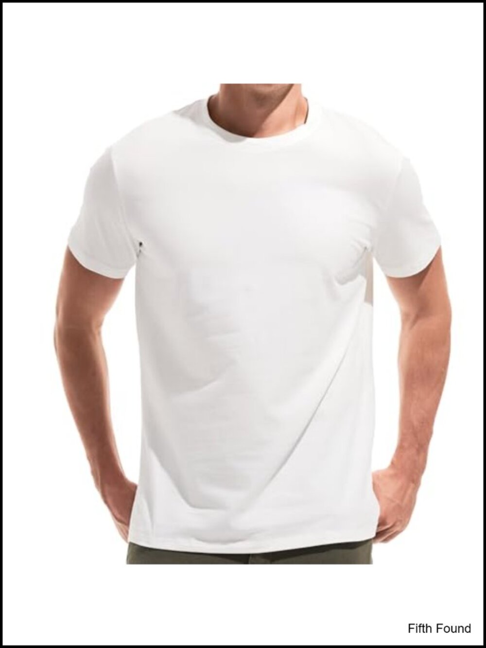 Men's Soft Stretch Cotton Crew Neck T-Shirt Short Sleeve Fitted Tee